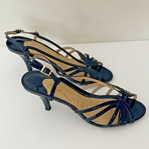 J Renee Elegant Dressy Navy Strappy Heels - 7.5W